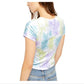 Camiseta Tie Dye Bright Eyes Feminina Free People Azul Tamanho X-S