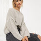 Suéter Bardot Feminino Free People Cinza Tamanho Grande