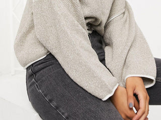 Suéter Bardot Feminino Free People Cinza Tamanho Grande