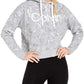 Calvin Klein Performance Cobra-Print Fleece Hoodie Feminino Cinza Tamanho Extra Grande