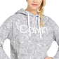 Calvin Klein Performance Cobra-Print Fleece Hoodie Feminino Cinza Tamanho Extra Grande