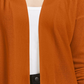 Cardigan aberto Pink Rose Juniors marrom escuro tamanho pequeno