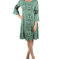 Vestido curto de crochê com manga sino e acabamento em crochê da coleção feminina NY, tamanho pequeno, verde