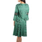 Vestido curto de crochê com manga sino e acabamento em crochê da coleção feminina NY, tamanho pequeno, verde