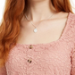 Blusa de renda Ultra Flirt Junior's tamanho pêssego médio