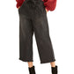 Calça curta feminina Rachel Roy Paperbag preta tamanho 10