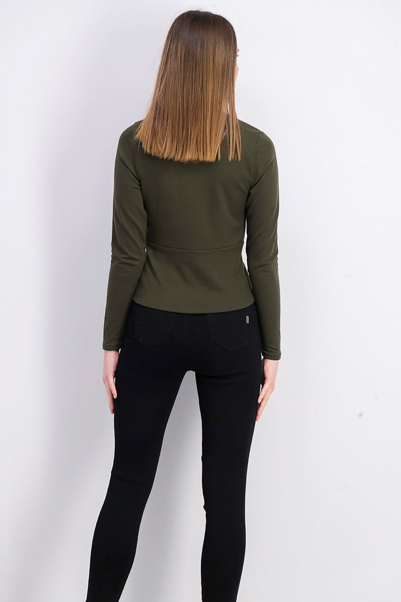 Rachel Roy Val Knot-Front Top Feminino Verde Médio Tamanho Extra Grande