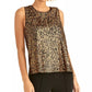 Blusa de lantejoulas Aline Rachel Roy feminina amarelo escuro tamanho grande