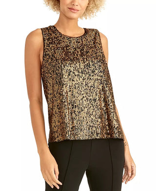 Blusa de lantejoulas Aline Rachel Roy feminina amarelo escuro tamanho grande