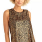 Blusa de lantejoulas Aline Rachel Roy feminina amarelo escuro tamanho grande