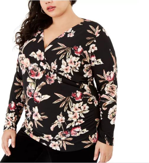Rachel Roy Blusa Stella Plus Feminina Preta Tamanho 2X