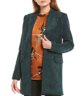 Jaqueta Calvin Klein Feminina Aberta na Frente Verde Tamanho 8