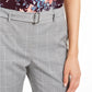 Calça Calvin Klein Plus Size Estampada com Cinto Feminina Cinza Tamanho 20W