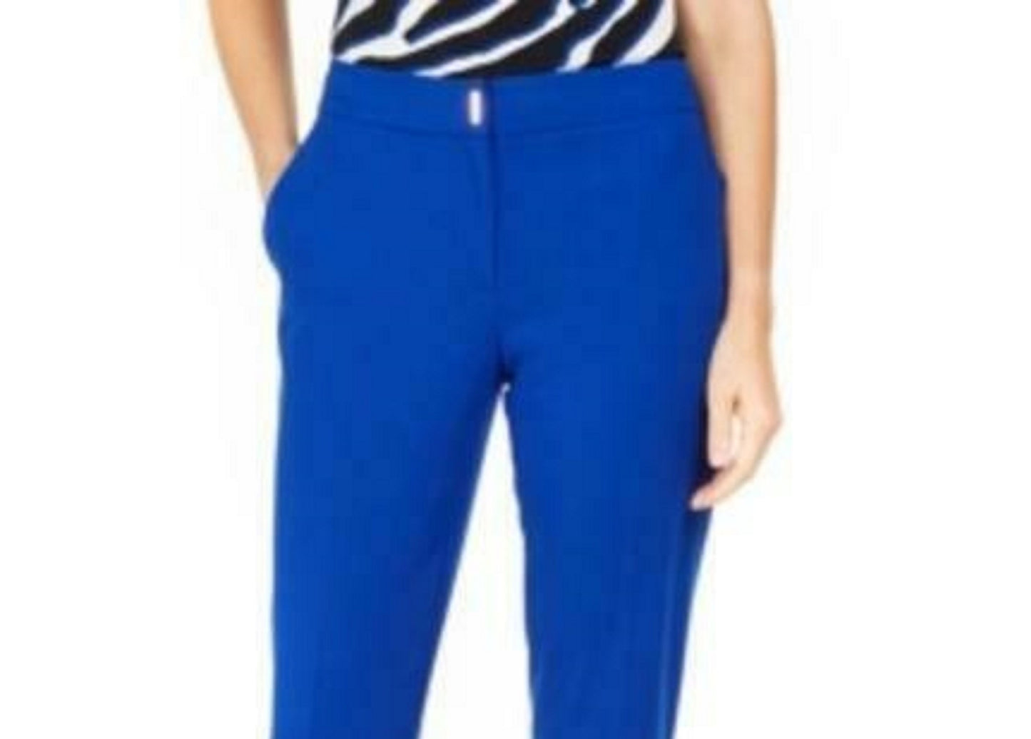Calça social feminina Calvin Klein reta azul tamanho 8