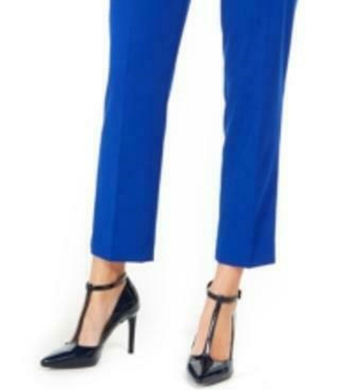 Calça social feminina Calvin Klein reta azul tamanho 8