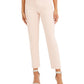 Calça social feminina Calvin Klein Petite com perna reta, rosa, tamanho 14 P