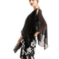 Vestido Capelet de Chiffon Bordado Feminino Connected Preto Tamanho 8