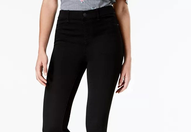 Calça Jegging Vanilla Star Juniors de Cintura Alta Preta Tamanho 7