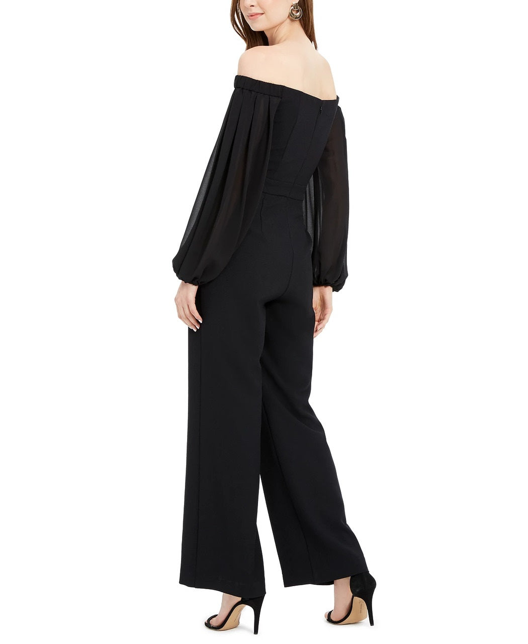 Macacão feminino Vince Camuto ombro a ombro preto tamanho 14