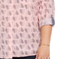 Camisa de algodão com estampa de bolinhas e corações Tommy Hilfiger Plus Size feminina, rosa, tamanho 3X