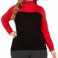 Suéter Calvin Klein Feminino Colorblocked Gola Alta Vermelho Tamanho 1X