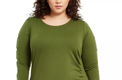 Vestido feminino plus size com babados, coleção NY, verde, tamanho 2X