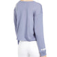 Camiseta Stitch Henley da Disney Junior, tamanho grande, azul marinho