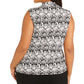 Blusa feminina Calvin Klein Plus sem mangas com estampa e decote em V, cor carvão, tamanho 2X