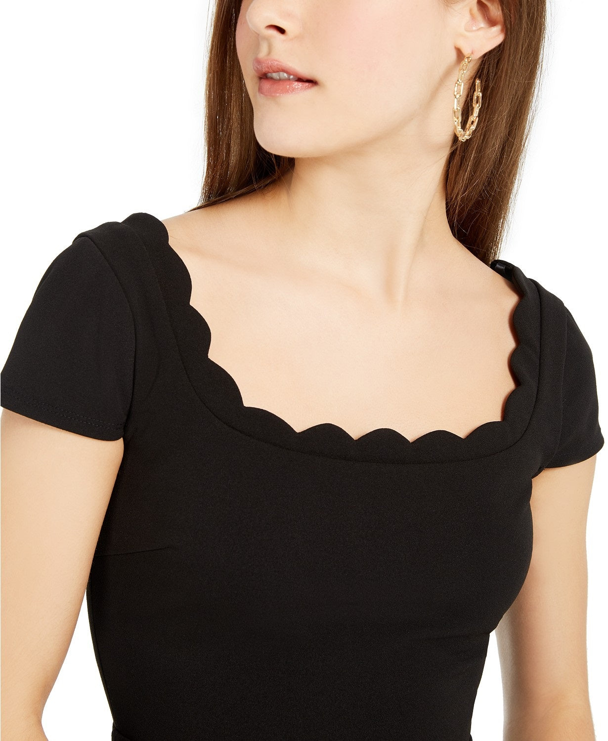 Vestido Skater Scalloped B. Darlin Juniors Preto Tamanho 11