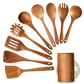 Teak Wood Cooking Utensil Set 4 Piece Kitchen Tools