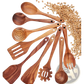Teak Wood Cooking Utensil Set 4 Piece Kitchen Tools