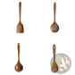 Teak Wood Cooking Utensil Set 4 Piece Kitchen Tools