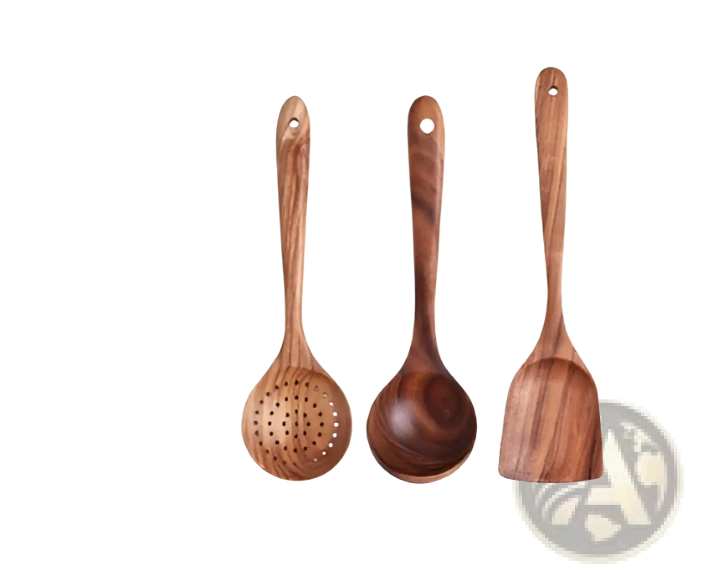 Teak Wood Kitchen Utensil Set Cooking Spoons 7pcs