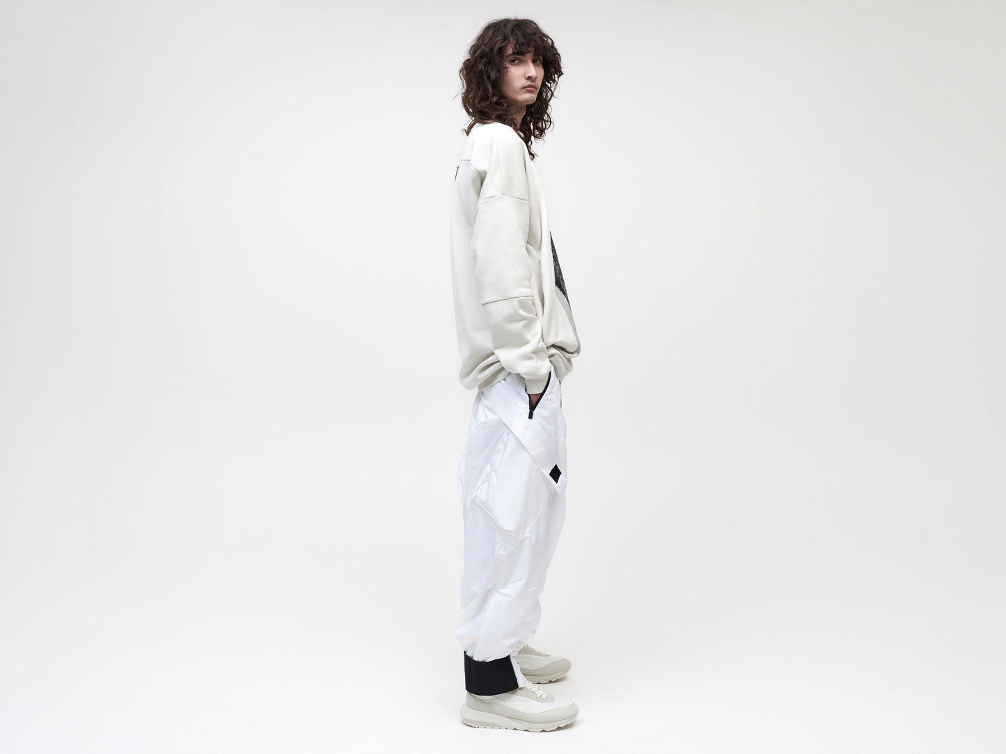 O.S Wadded Cargo Pant - White