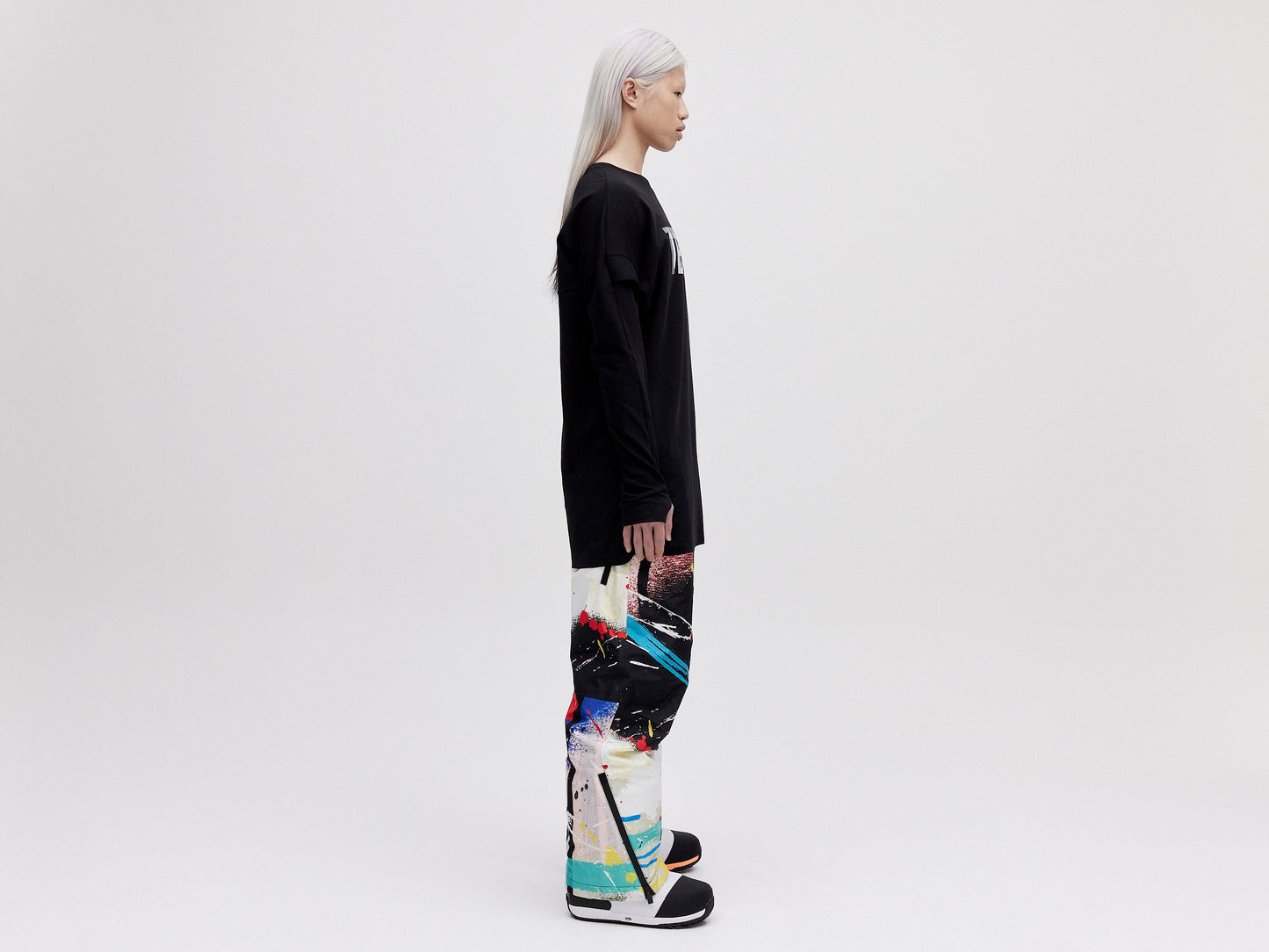 Layered Long Sleeve Tee - Black