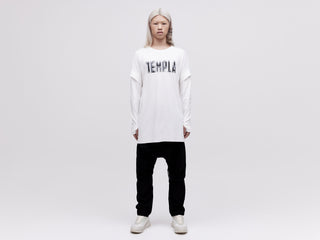 Layered Long Sleeve Tee - White