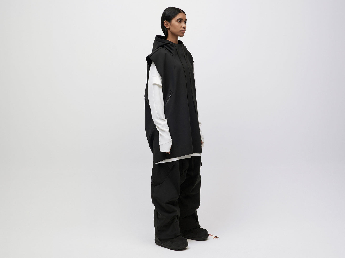 Pipe Hoodie Tank - Black