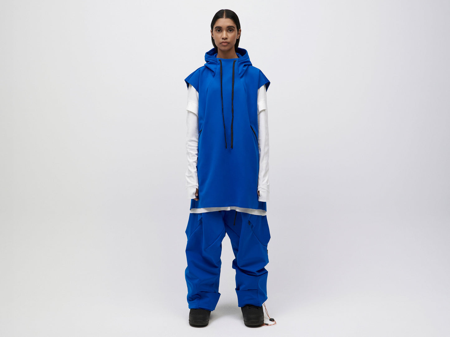 Pipe Hoodie Tank - Blue