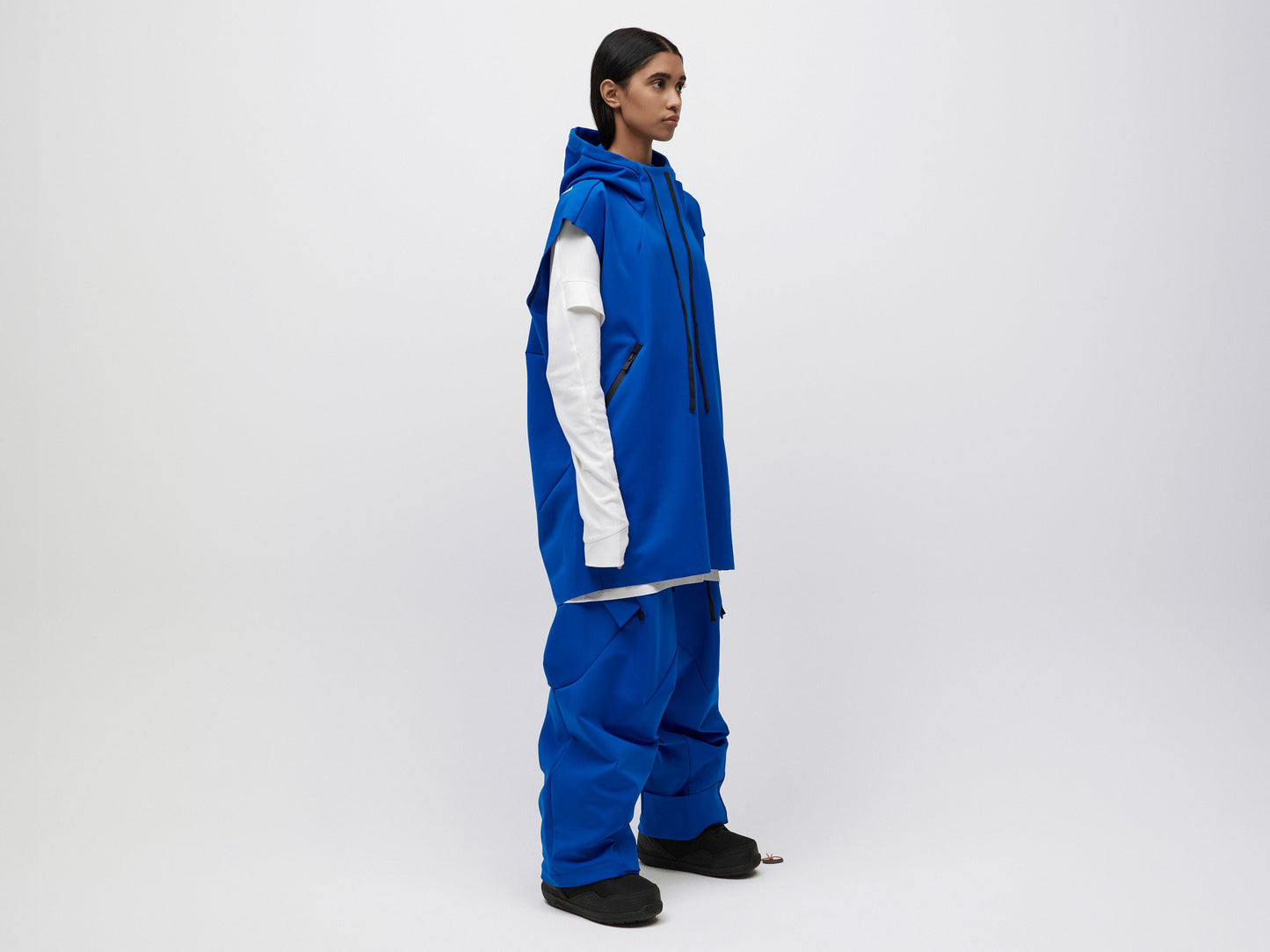 Pipe Hoodie Tank - Blue