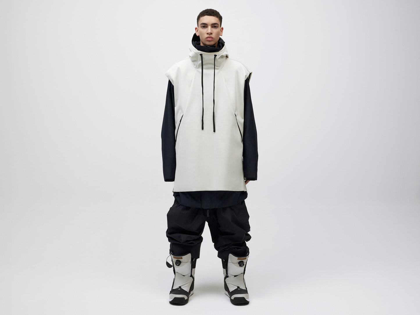 Pipe Hoodie Tank - Vaporous Grey