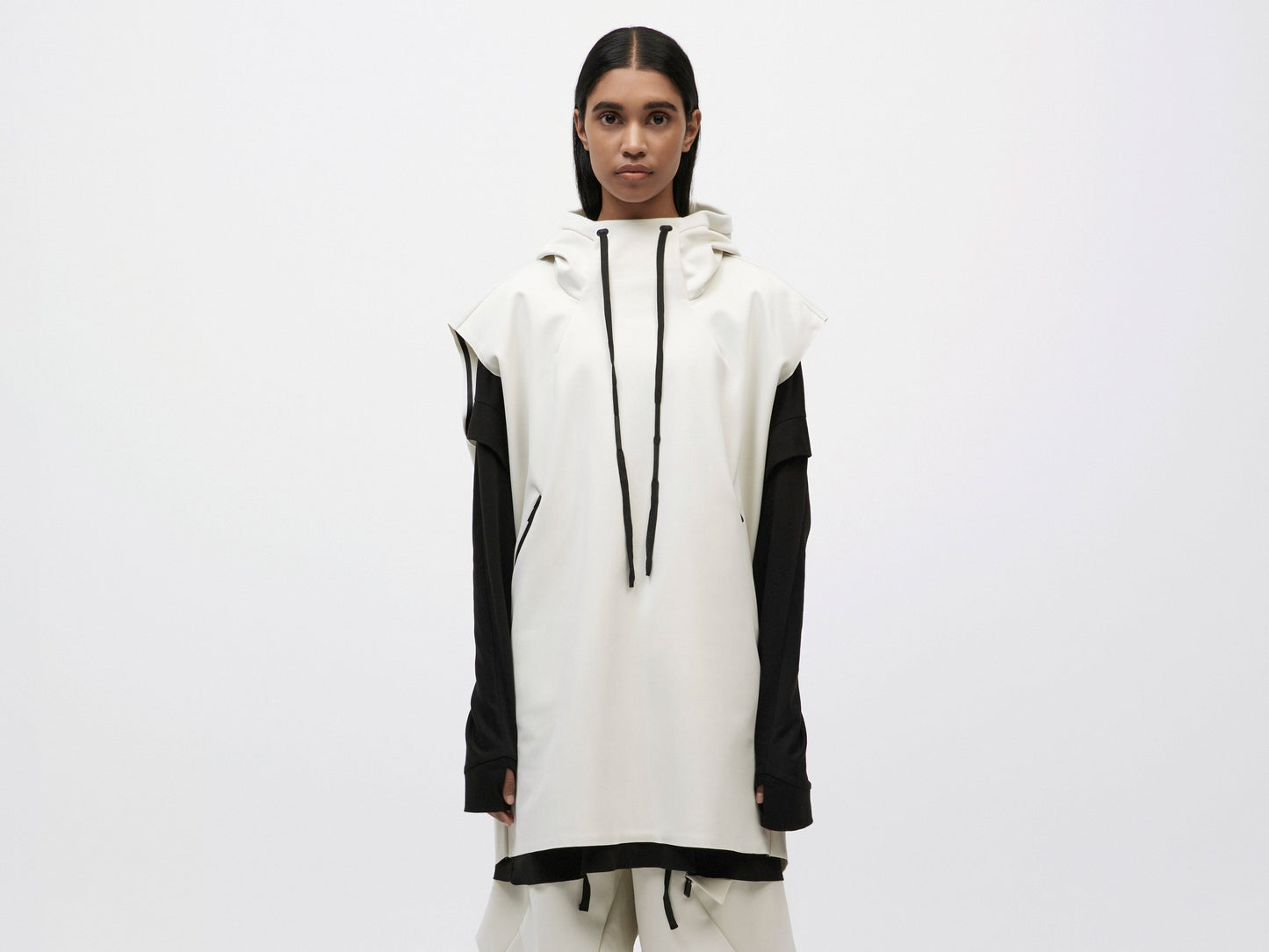 Pipe Hoodie Tank - Vaporous Grey