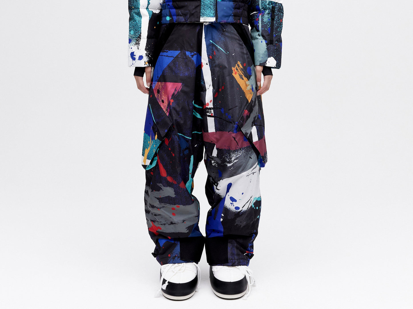 O.S Wadded Cargo Pant Unisex - Dark Splatter
