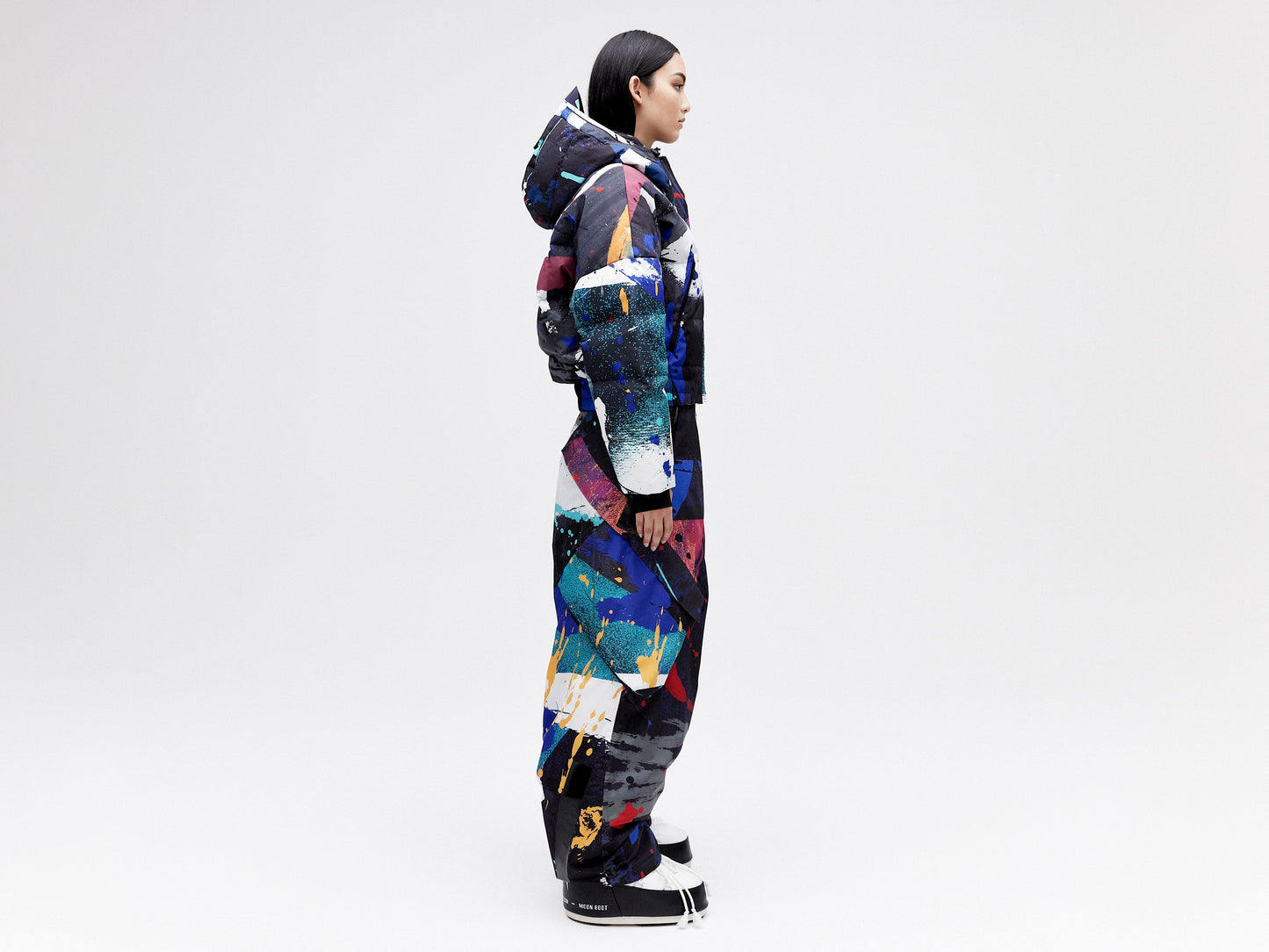 O.S Wadded Cargo Pant Unisex - Dark Splatter