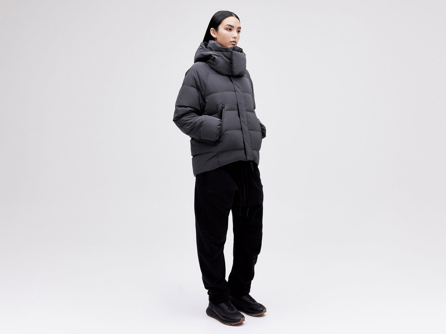 On/Off Hood O.S Down Jacket - Reflective Black