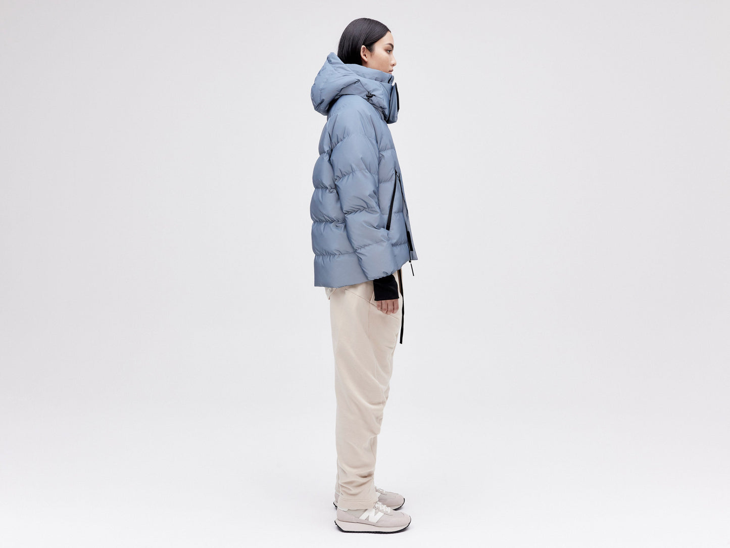 On/Off Hood O.S Down Jacket - Reflective Blue