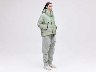 On/Off Hood O.S Down Jacket - Reflective Jade