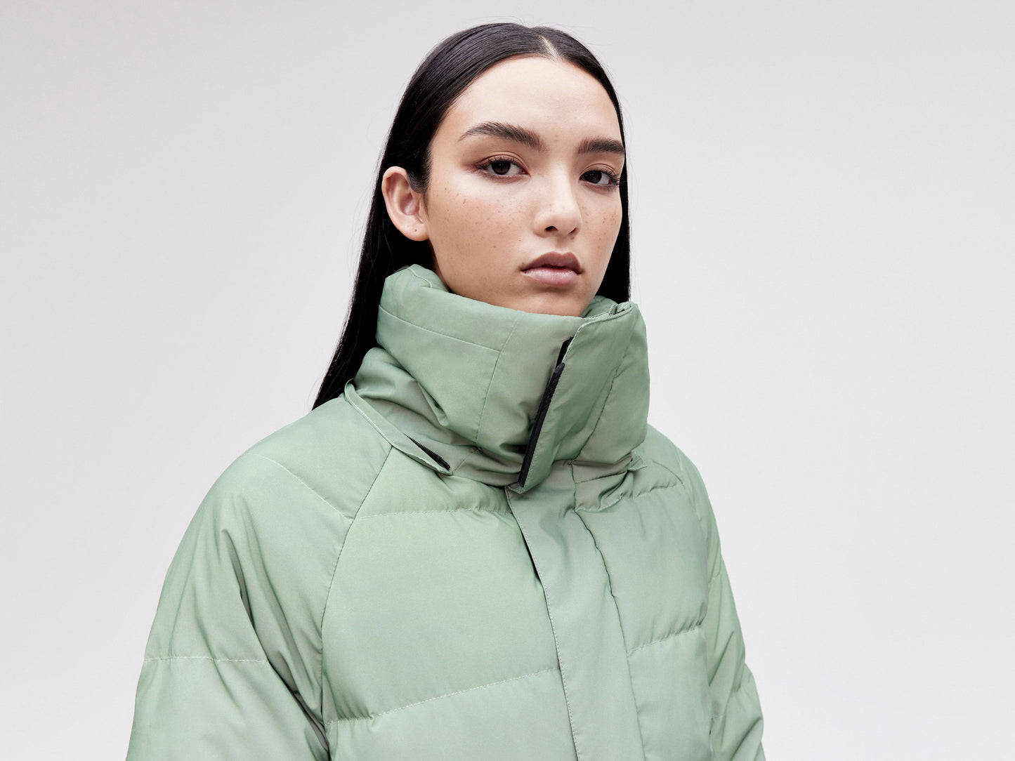 On/Off Hood O.S Down Jacket - Reflective Jade