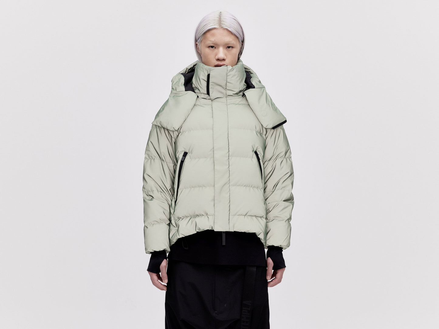 On/Off Hood O.S Down Jacket - Reflective Jade