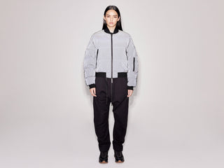 Reflective Bomber Down Jacket - Reflective Black