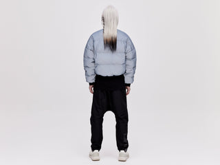 Reflective Bomber Down Jacket - Reflective Blue